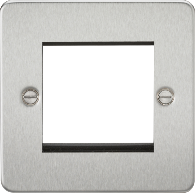 Flat Plate 2G modular faceplate - brushed chrome