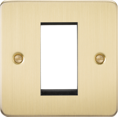 Flat Plate 1G Modular Faceplate - Brushed Brass