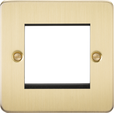 Flat Plate 2G modular faceplate - brushed brass