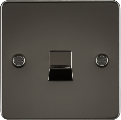 Flat Plate Telephone extension socket - gunmetal