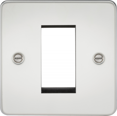 Flat Plate 1G Modular Faceplate - Polished Chrome