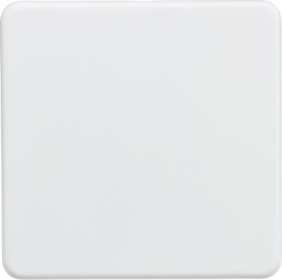 Screwless 1G Blanking Plate - Matt White