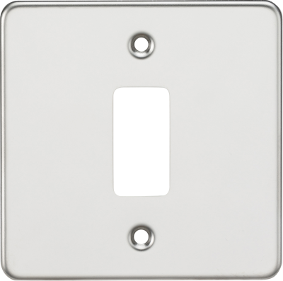 Flat plate 1G grid faceplate - polished chrome