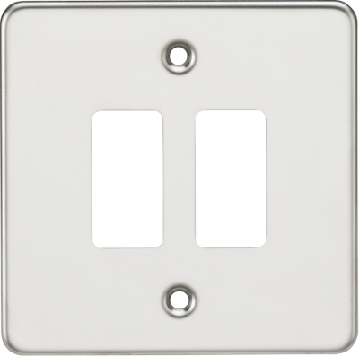 Flat plate 2G grid faceplate - polished chrome