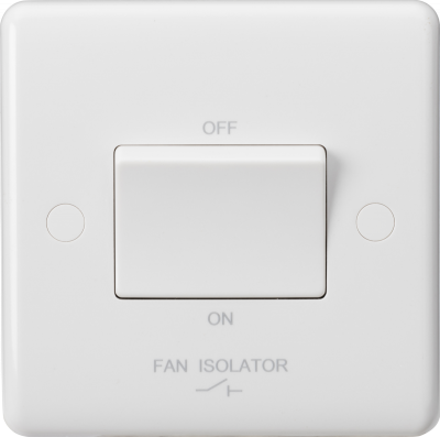 Curved Edge 10AX 3-Pole Fan Isolator Switch