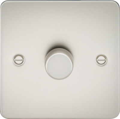 Flat Plate 1G 2 way 10-200W (5-150W LED) trailing edge dimmer - Pearl