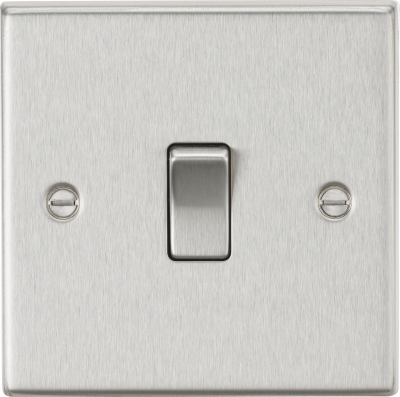 10AX 1G Intermediate Switch - Square Edge Brushed Chrome