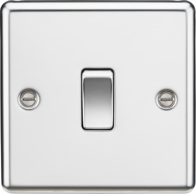 20A 1G DP Switch - Rounded Edge Polished Chrome