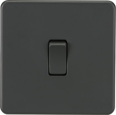 Screwless 10AX 1G 2-Way Switch - Anthracite