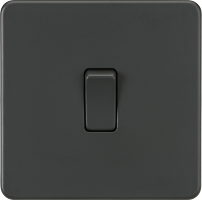 Screwless 20A 1G DP Switch - Anthracite