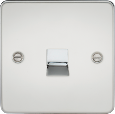 Flat Plate Telephone master socket - polished chrome