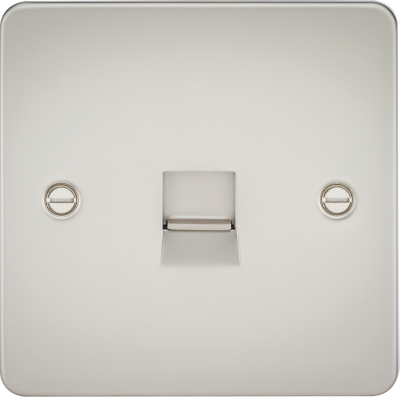 Flat Plate Telephone master socket -pearl