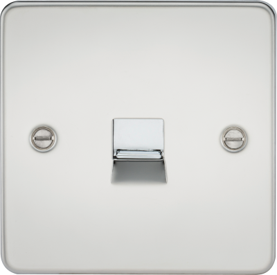 Flat Plate Telephone extension socket - polished chrome