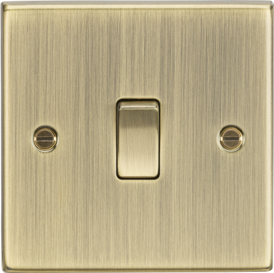 10AX 1G Intermediate Switch - Square Edge Antique Brass