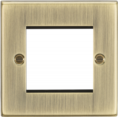 2G Modular Faceplate - Square Edge Antique Brass