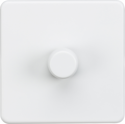 Screwless 1G 2-way 10-200W (5-150W LED) trailing edge dimmer - Matt White