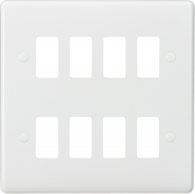 Curved edge 8G grid faceplate