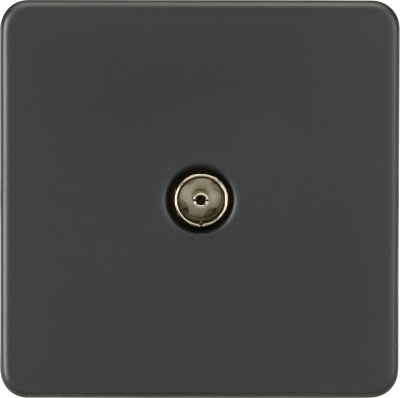 Screwless 1G TV Outlet (Non-Isolated) - Anthracite