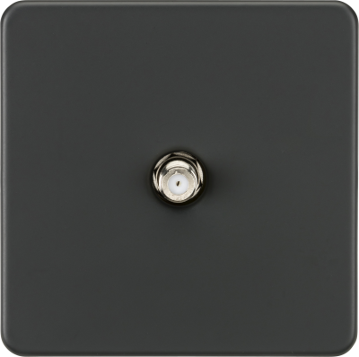 Screwless 1G SAT TV Outlet (Non-Isolated) - Anthracite