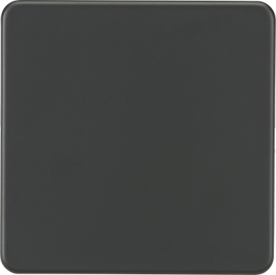 Screwless 1G Blanking Plate - Anthracite