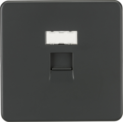 Screwless RJ45 network outlet - Anthracite