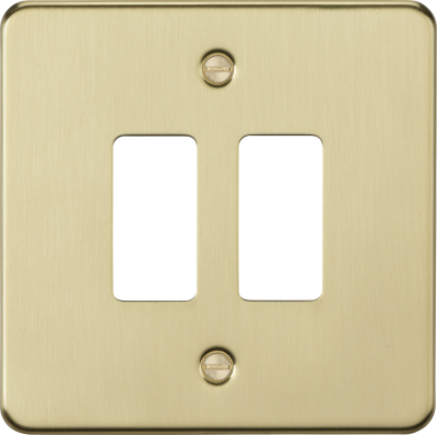 2G grid faceplate - brushed brass