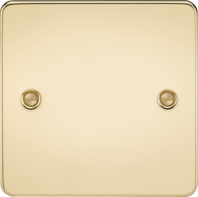 Flat Plate 1G blanking plate - polished brass