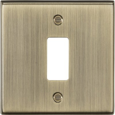 1G grid faceplate - antique brass