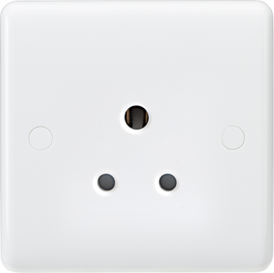 Curved Edge 5A Unswitched Round Pin Socket