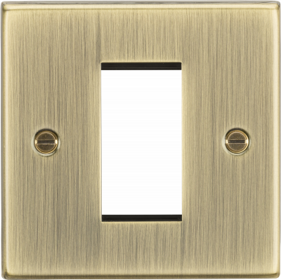 1G Modular Faceplate - Square Edge Antique Brass