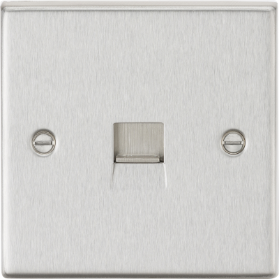 Telephone Master Outlet - Square Edge Brushed Chrome