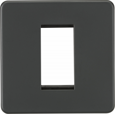 Screwless 1G Modular Faceplate - Anthracite