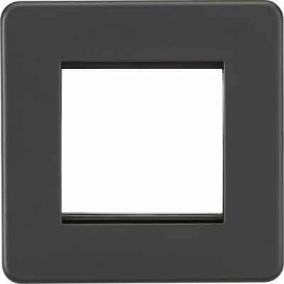 Screwless 2G Modular Faceplate - Anthracite