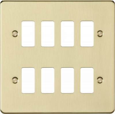 8G grid faceplate - brushed brass