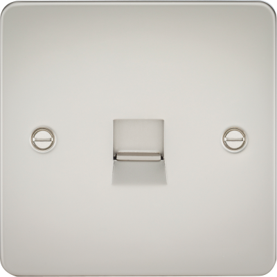 Flat Plate Telephone extension socket - pearl