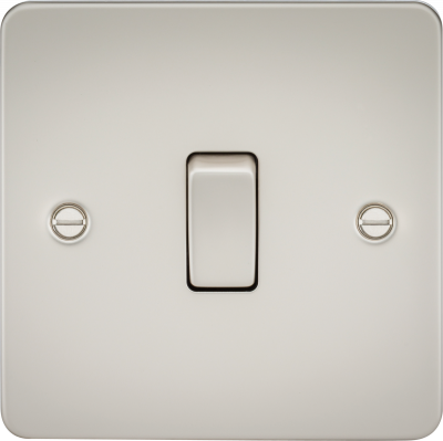 Flat Plate 20A 1G DP switch - pearl