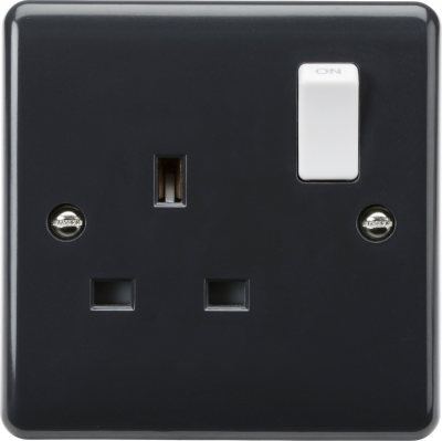 13A 1G DP switched socket with white rocker [Part M compliant]