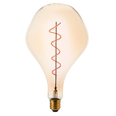 Aztex 4W LED CRI90 Vintage Soft Coil Bubble Dimmable - ES, Amber, 2200K