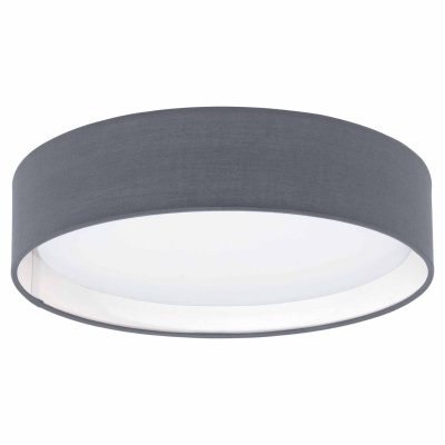 Ceiling Light Plastic, Steel White / Fabric Grey - PASTERI