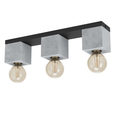 Ceiling Light Steel Black / Concrete Grey - PRESTWICK 3