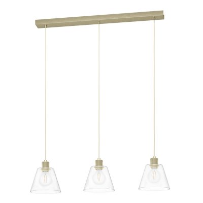 Pendant Light Steel, Aluminium Gold-coloured / Glass Clear - COPLEY