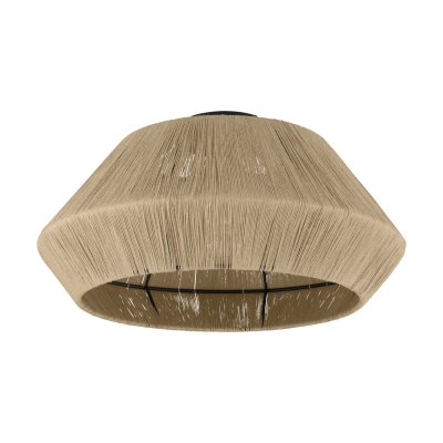 Ceiling Light Steel Black / Textile Thread Natural - ALDERNEY