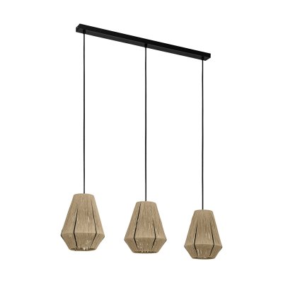 Pendant Light Steel Black / Textile Thread Natural - ALDERNEY