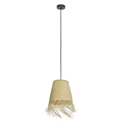 Pendant Light Steel Black / Wood Natural - AYCLIFFE