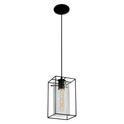 Pendant Light Steel Black / Smoked Glass Black-transparent - LONCINO