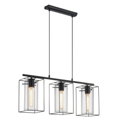 Pendant Light Steel Black / Smoked Glass Black-transparent - LONCINO