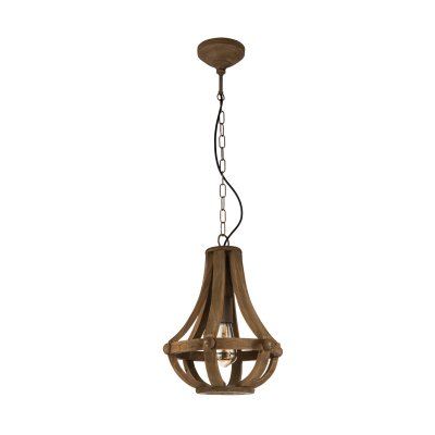 Pendant Light Steel Brown / Wood Brown - KINROSS