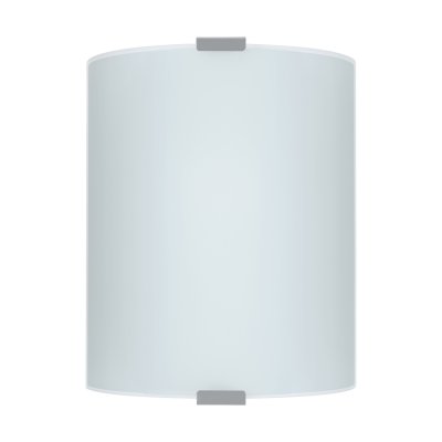 Wall / Ceiling Light Steel Silver / Satin Glass White - GRAFIK