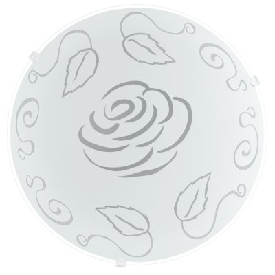 Wall / Ceiling Light Steel White / Satin Glass Design 