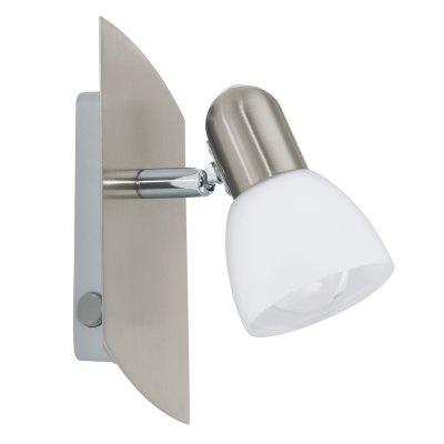 Spot Steel Satin Nickel / Satin Glass White - ENEA